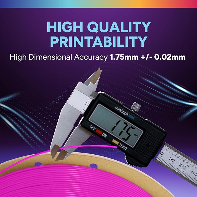 OVERTURE High Speed TPU 95A Flexible 3D Printer Filament 1.75mm | High Elasticity & Durability Filament,1kg Spool(2.2lbs),Fit Most FDM Printer(HS TPU Neon Magenta)
