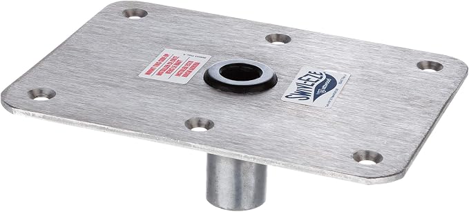 Attwood SP-66839 Swivl-Eze Lock'N-Pin Stainless Steel Non-Threaded Boat Seat Post Base, One Size