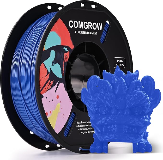 Comgrow PETG 3D Printer Filament 1.75mm, High Precision and Tough 3D Printer Filament (2LBS), Dimensional Accuracy +/- 0.02 mm, Fit Most 3D Printers Dark Blue