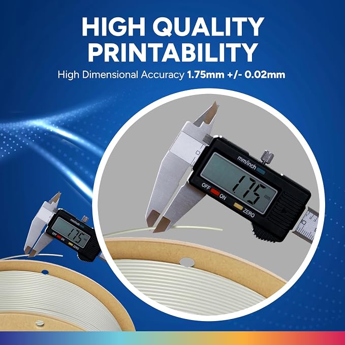 OVERTURE PLA Plus (PLA+) Filament 1.75mm, Stronger & More Durable, Professional Toughness 3D Printer Filament 1kg (2.2lbs), High Precision +/- 0.02mm, Tangle-Free (Champaign)