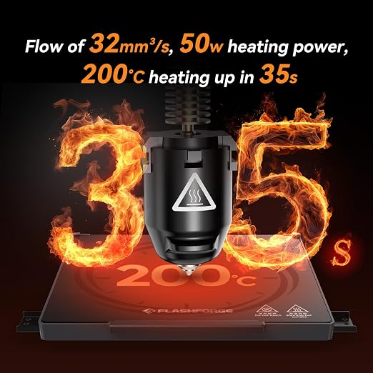 Flashforge Nozzle Assembly for Adventurer 5M 3D Printer, 280°C High Speed and Quick-Release Nozzle (4 Size Kit)