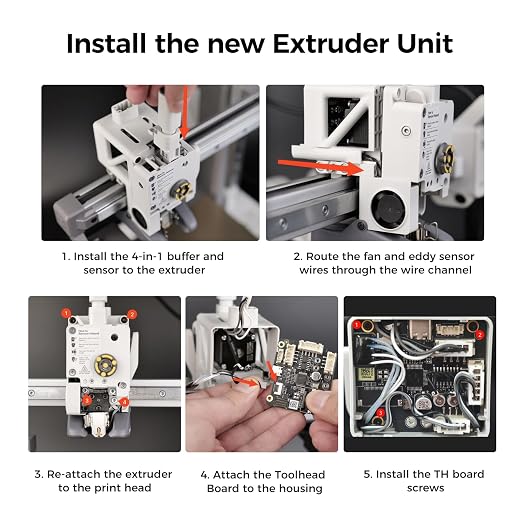 Bamboo Original A1/ A1 Mini Extruder Unit Replacement with Hardened Steel Dual Gears, Filament Cutter, Extrusion Motor,Compatible with Bambu Lab A1 Series 3D Printer