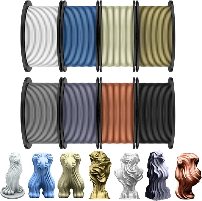 Pangda 3D Printer Filament Bundle 1.75mm Multicolor Matte or Silk PLA Filament 3D Printing Material for Halloween Thanksgiving Day Christmas Easter Holiday Crafting Decorations(Classic Color)