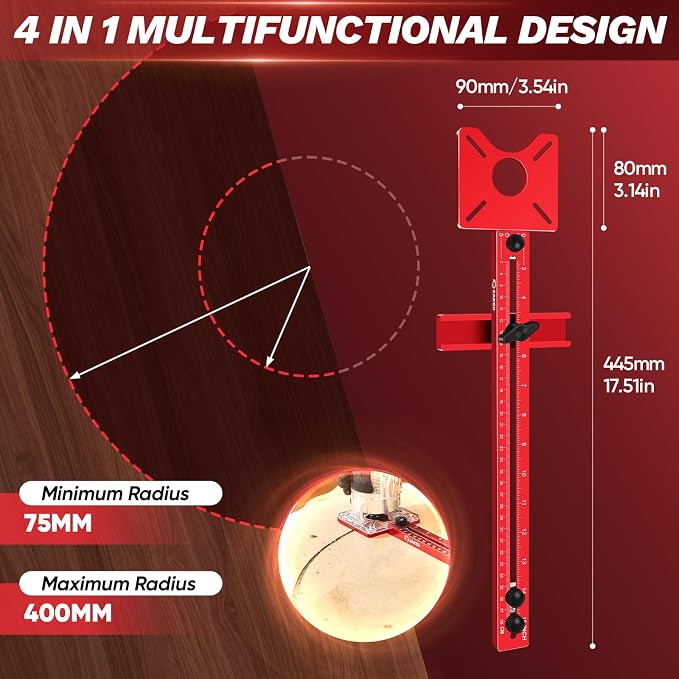 Saker Contour Gauge-Saker New 4 in 1 Router Milling Groove Bracket