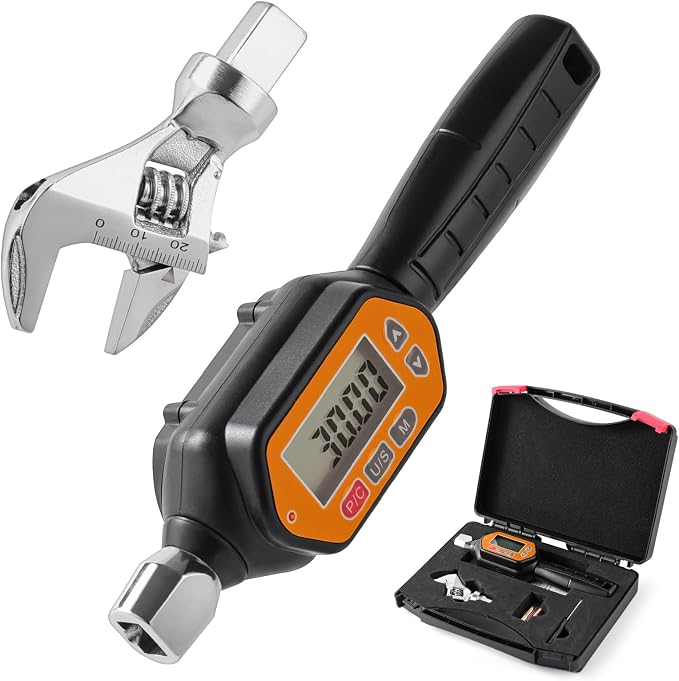 Digital Torque Wrench, 1.0 to 30 Nm Open End Torque Wrench Set with 25 mm Open End Head for Hvac Mini Split and Refrigeration System (30 NM)