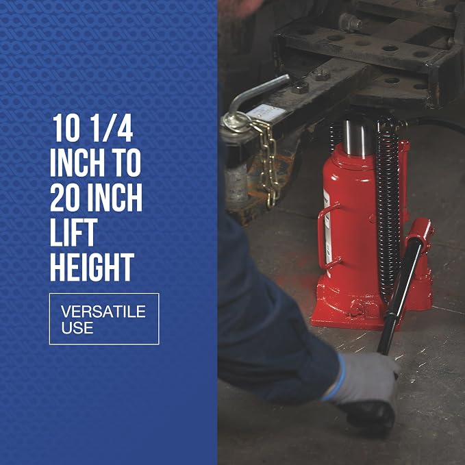 Strongway 20-Ton Air/Hydraulic Bottle Jack