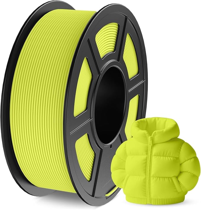 JAYO Matte PLA 3D Printer Filament 1.75mm Lime Green 1.1kg Spool | Matte Surface, Conceals Layer Lines, Easy Support Removal, +/- 0.02 mm, Fit Most FDM Printers