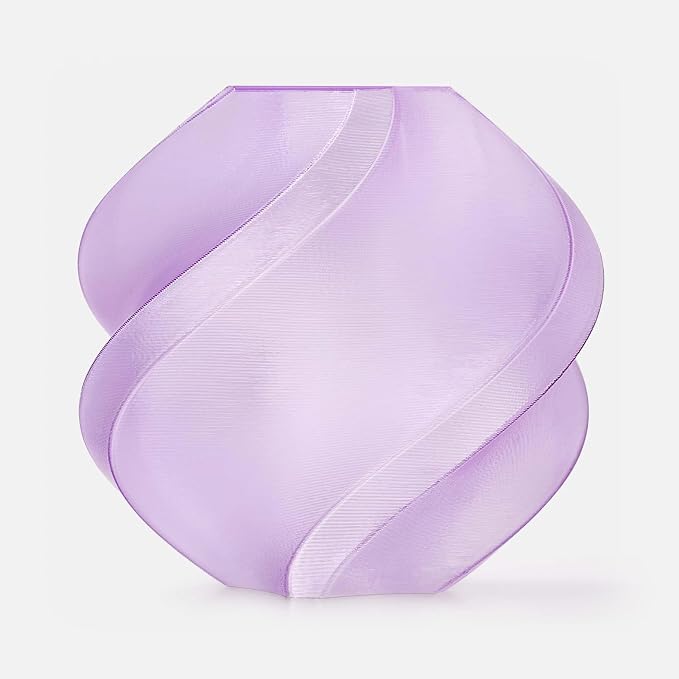 Bambu Lab PLA Silk+ Filament 1.75mm 1kg Spool - PLA 3D Printer Filament, Smooth Finish, Low Warp, Easy to Print, Compatible with Bambu Lab & Most FDM 3D Printers - Purple (13702) - Spool
