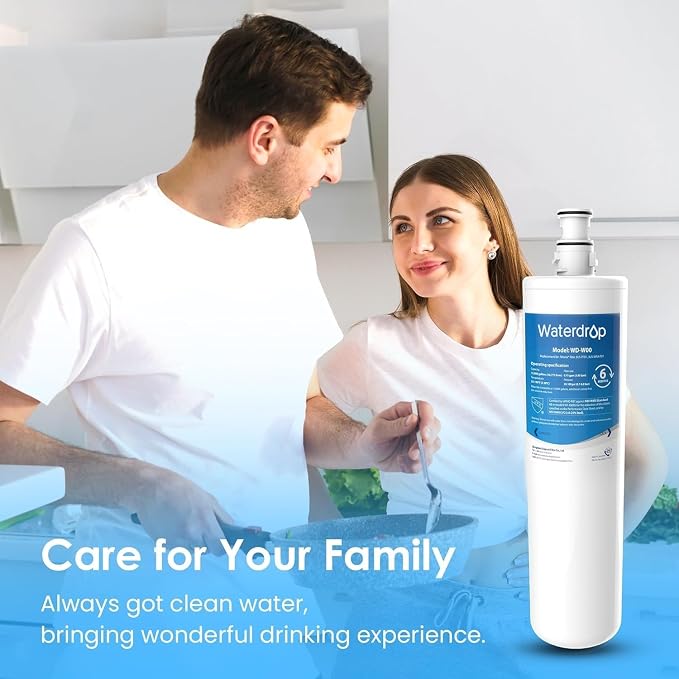 Waterdrop 3US-MAX-F01 3US-PF01 Under Sink Water Filter, Replacement for Filtrete® 3US-PF01, 3US-PS01, Maximum 3US-MAX-S01, Aqua-Pure C-Cyst-FF, Manitowoc K-00337 K-00338, NSF/ANSI 42 Certified, 2 Pack