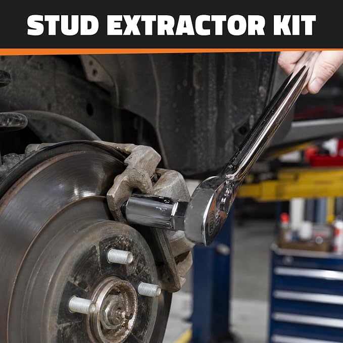 11PCS Bolt Extractor Set, Heavy Duty Screw & Stud Remover Kit for Stripped, Rusted & Damaged Bolts, Nuts and Pipes
