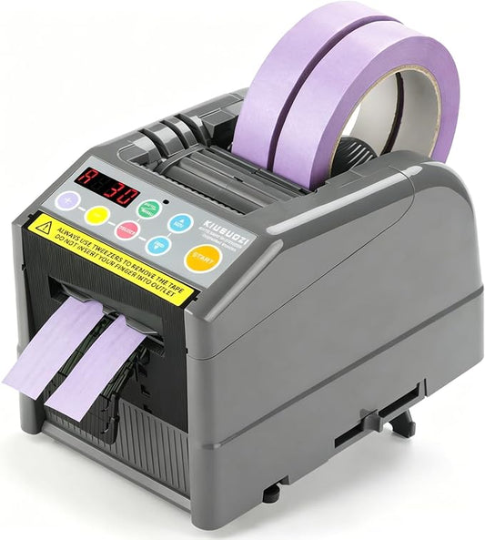Upgraded Automatic Ribbon Cutting Machine, Automatic Tape Dispenser, Up to 6-60 mm Width, 5-999 mm Length, Ideal for Shipping, Schools, Restaurants, Offices and Homes