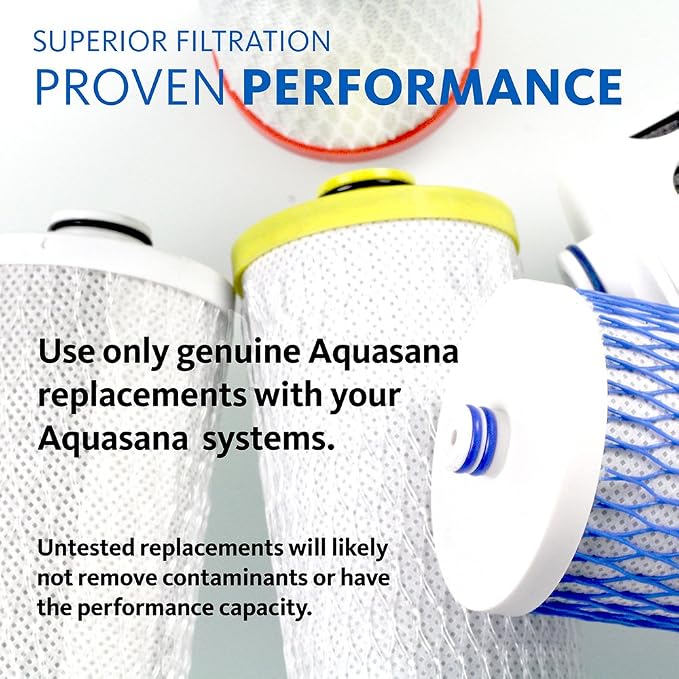 Aquasana Replacement Filter Cartridges (Stages 1 & 3) for OptimH20 Reverse Osmosis Under Sink Water Filter System - Not Compatible with SmartFlow systems - AQ-RO3-R