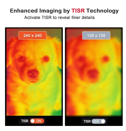 Pro Mini Handheld Thermal Camera with LED Light, 240x240 TISR Resolution Infrared Camera, -4°F to 1022°F & 50° Wide View Thermal Gun, 25Hz Lightweight Thermal Imager for Electricians/HVAC/Auto
