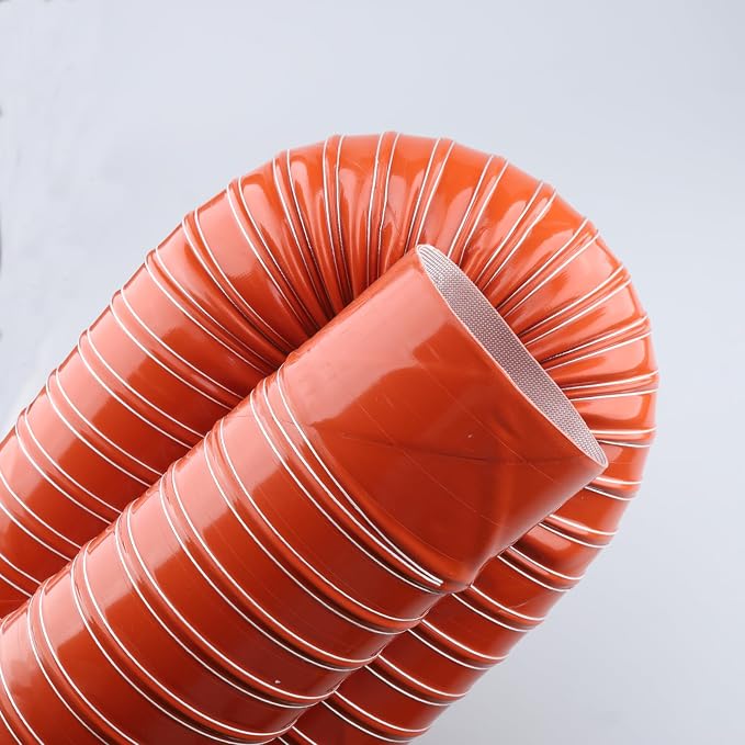 AC PERFORMANCE 4" ID Silicone Flexible Brake Cooling Air Ducting Induction Intake Pipe Hose with Cuff, Length 3 Meter (10 Feet)