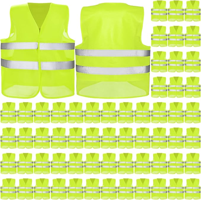 Mepase Reflective Safety Vests High Visibility Mesh Security Vest Work Vest with Silver Strip for Men Women Construction