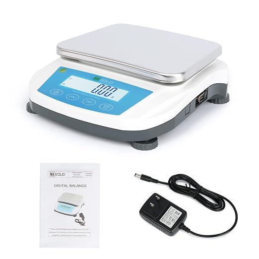 U.S. Solid Digital Precision Balance 5000g x 0.01g, Lab Scale, RS232 Interface, 19 Measurement Units