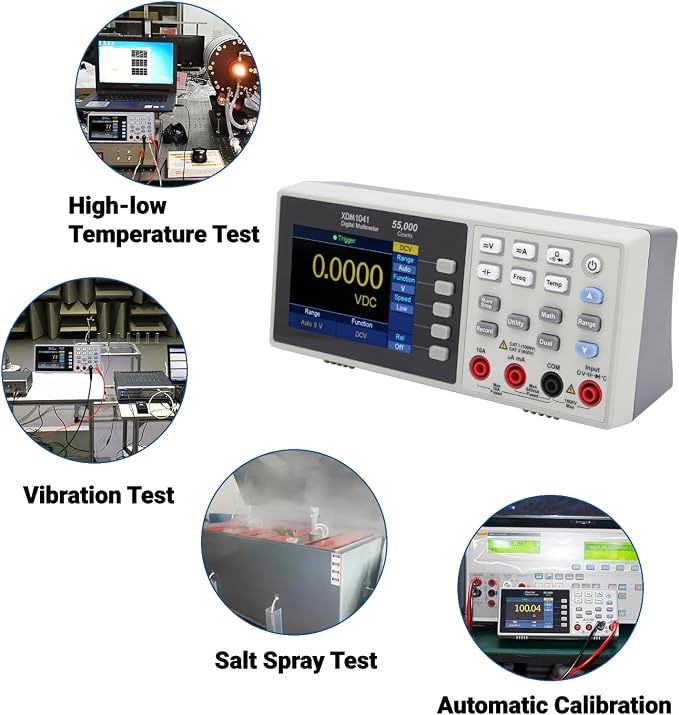 LiebeWH Mini Desktop Digital Multimeter True RMS 55000 Counts LCD Display Voltage Current Tester(US Plug)