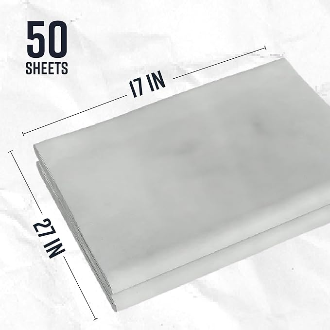 Bryco Goods Newsprint Packing Paper Sheets for Moving - 1.5lb - 50 Sheets of Newspaper Paper - Wrapping and Protecting Fragile Items, Box Filler, Shipping Supplies - 27" x 17" - Made in the USA