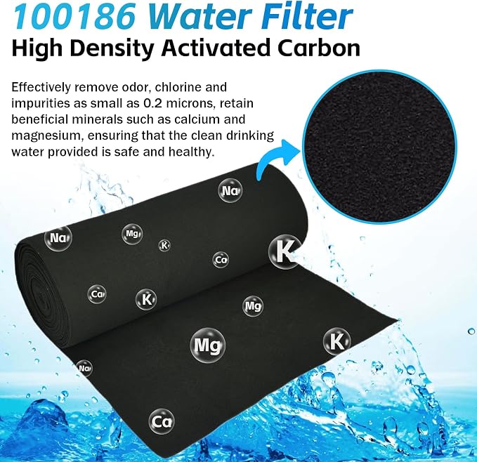 100186 Water Filter Replacement Compatible with Amway eSpring Water Filter Removes Odors & Chlorine, Retains Calcium & Magnesium, Comes With Instruction Manual, Lasts 1 Year or 1320Gal (5000L) Water