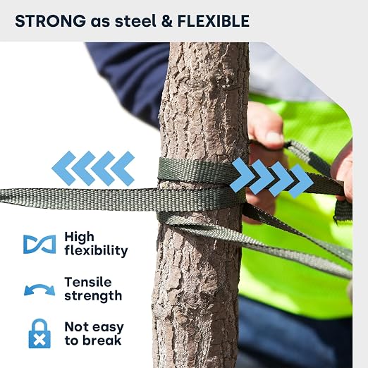 ESK Packaging® Woven Poly Cord Strapping - 3/4" x 2100 Foot x 900lbs Break Strength – Light Duty, Weather-Resistant Flat Rope – 1 Roll