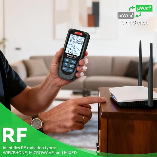 3 in 1 EMF Detector, Rechargeable EMF Meter | Up to 10GHz, Multi-Sensor for Power Lines, WiFi/Cell Phones, Smart Meters,Automatic Alarm