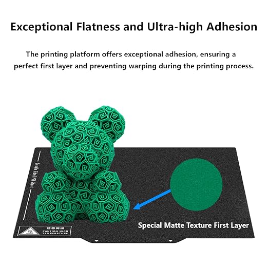 Upgraded Kobra 2 PEI Build Plate, 3D Printer Double Sided Black Textured PEI Platform for Anycubic Kobra 2 Neo/Kobra 2 Pro/Kobra Neo/Kobra/Kobra Go 230x230mm
