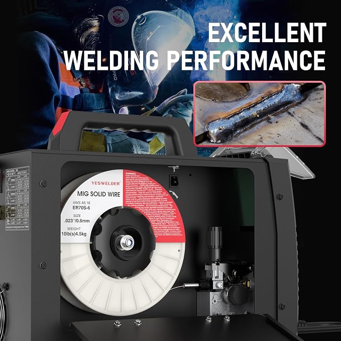 YESWELDER ER70S-6 MIG Welding Wire .023 Inch 10 Pounds ABS Strong Spool Carbon Steel MIG Solid Wire