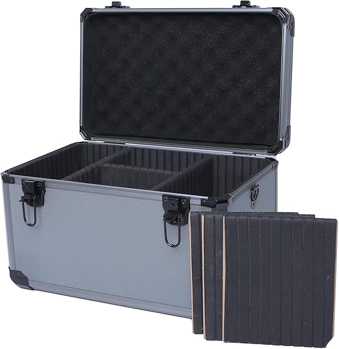 16in Reinforced Aluminum Hard Case with DIY Customizable Interior Dividers (15.3 x 9.1 x 9.4in Interior)