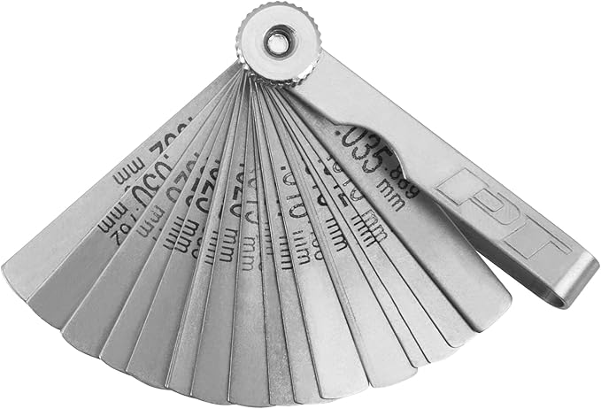 Performance Tool W80525 17-Piece SAE Feeler Gauge Set with 15-Inch x 1/4-Inch Straight Blades - Includes 0010-Inch to 0035-Inch Sizes for Precise Measurements