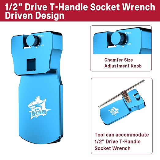 9-in-1 Inner-Outer PVC Pipe Deburring Tool Kit, Adjustable Chamfers PVC Chamfer Tool for 9 Sizes: 0.5 Inch to 4 Inch Plastic Pipes, Professional Effective PVC Pipe Reamer for SCH40 PVC.(Blue)
