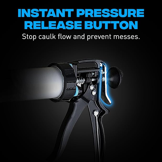 OX Pro Heavy Duty Sausage Caulking Gun - 20 oz Capacity and 12:1 Thrust Ratio Sealant Gun - Dual-Use for Tubes & Sausage Tube - Pistola De Calafateo