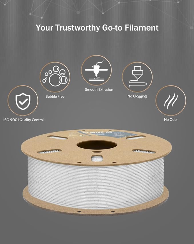 DURAMIC 3D PLA+ Printer Filament 1.75mm PLA Plus Neatly 2Kg Spools | PLA Pro Tougher and Stronger, Dimensional Accuracy Probability +/- 0.02mm 2Pack Marble
