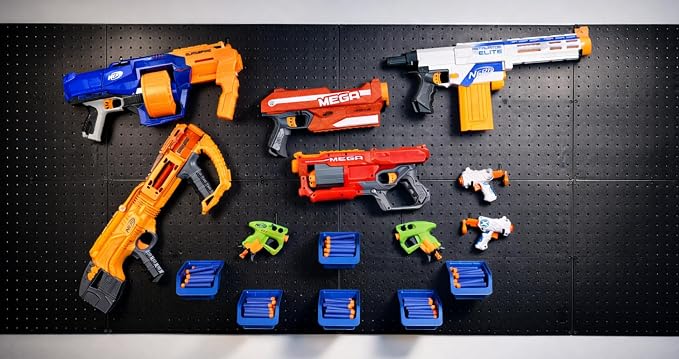 Nerf Organizer KIt - Pegboards, Peg Board Bins & Peg Hooks