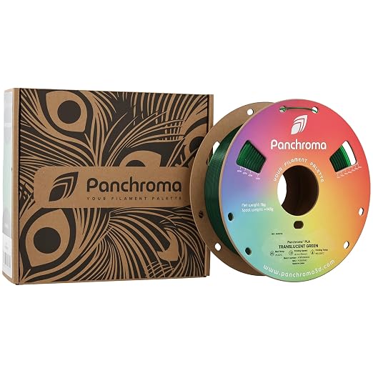 Polymaker Panchroma Translucent PLA Filament 1.75mm, 1kg, Green | Neatly Wound, Semi Transparent PLA, Easy Print & Smooth Feeding, Compatible with Bambu Lab & Most 3D Printers