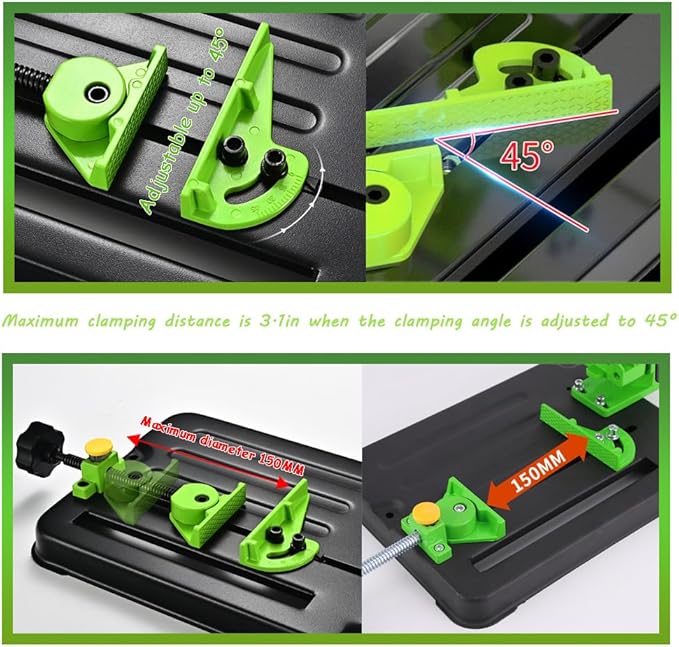 Upgraded Angle Grinder Stand Sliding DIY Cutter Support Aluminum Bracket Holder iron base Suitable for 100/115/125mm angle grinder (Stand only)