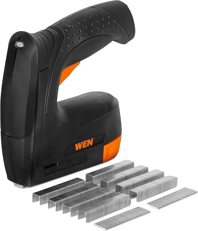WEN 4V Max Cordless 2-in-1 5/8-Inch Brad Nailer and T50 Crown Stapler with USB Charger (49180T)