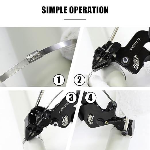 Heavy Duty Banding Strapping Tensioner & Cutter Manual Packaging Tools for 5mm-12mm Width Stainless Zip Ties Self-Locking Strap