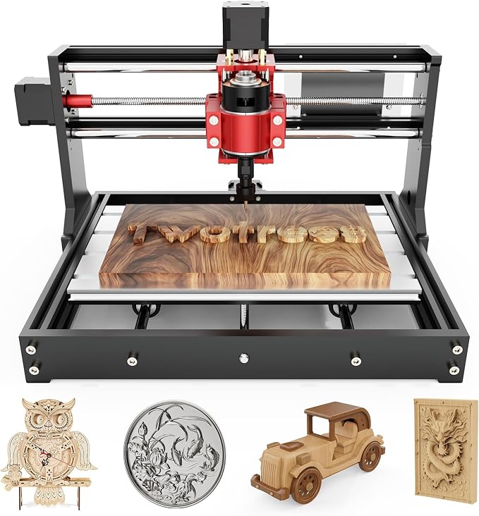 TTC3018 Pro CNC Router Machine,Desktop CNC Engraving Machine Upgraded 3-Axis Engraving Milling Machine for Wood Acrylic MDF Nylon,300mmX180mmX40mm Working Area