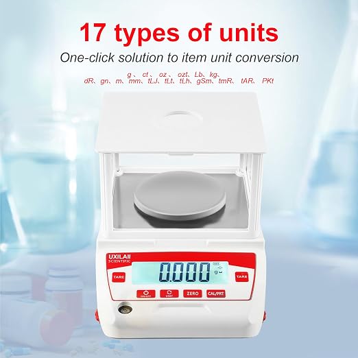Analytical Balance 300g x 0.001g GN ct Unit Laboratory Scientific Electronic Balance Scale LCD Display for Laboratory Schools Chemical Jewelry with Plastic Windshield