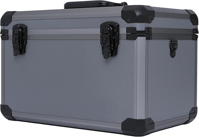 16in Reinforced Aluminum Hard Case with DIY Customizable Interior Dividers (15.3 x 9.1 x 9.4in Interior)