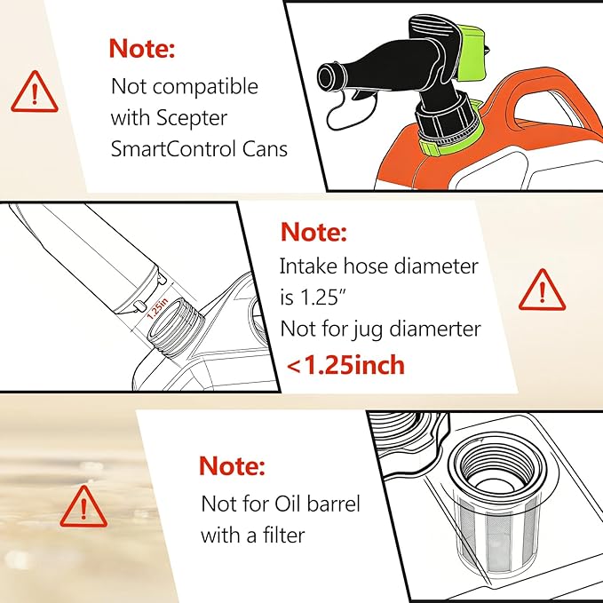 5GPM Cordless Fuel Transfer Pump,Auto-Stop & Hand Nozzle, Compatible with DeWalt 20V & Milwaukee 18V Batteries, 51'' hose,Vertical Operated Gas Can Pump for Diesel,Gasoline(Bare Tool)