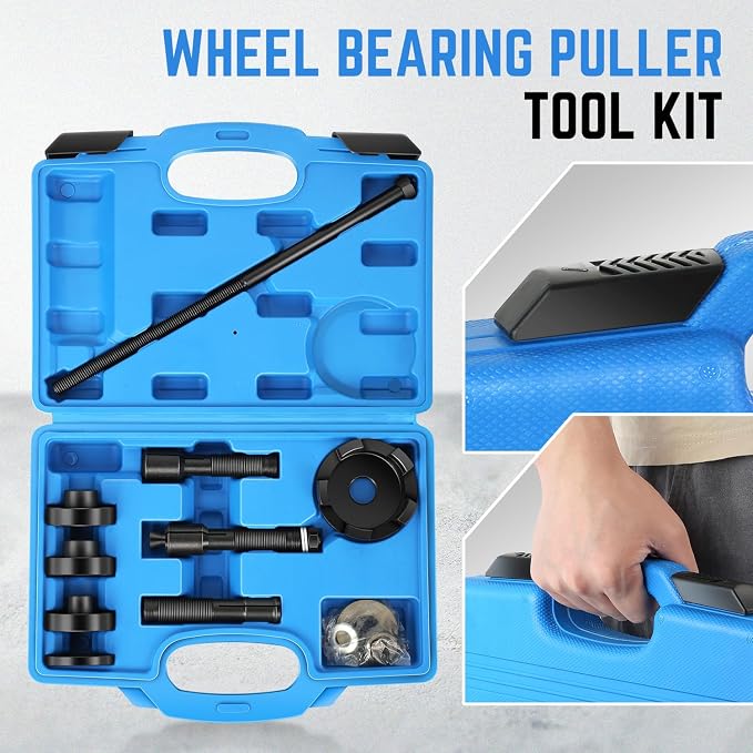 DNA Motoring Wheel Bearing Puller Tool Kit Compatible with 2000-2020 Most Harley Davidson Motorcycles, Wheel Bearing Removal and Installation Tool for 0.75" 1" 25mm Bearings, TOOLS-00557