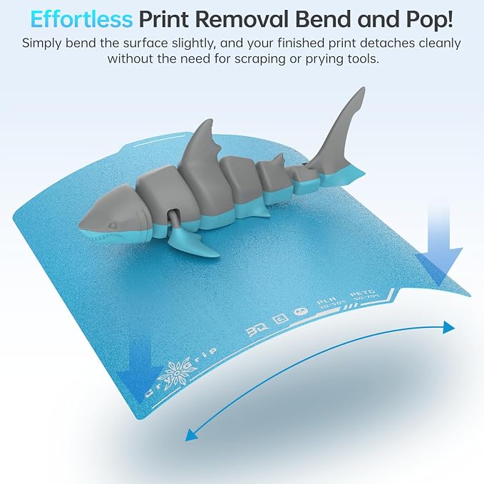 BIQU CryoGrip Pro Frostbite for Bambu-Lab P1S/P1P/P2S/X1C/X1E/X2D/A1 257x257mm Cold Build Plate Room Temperature Print Double Sided Upgrade Plate Removable Surface Platform