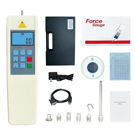 HF-500 Digital Force Gauge Push Pull Gauge Meter 500N with USB Cable HF-500N