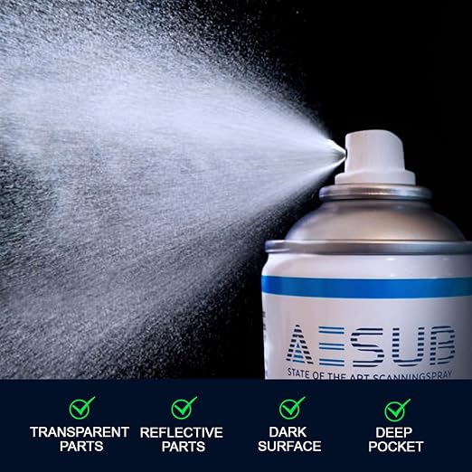 AESUB Blue Spray for 3DMakerpro 3D Scanner, Suitable for Reflective, Transparent Surface or Highly Textured Surfaces 400ml