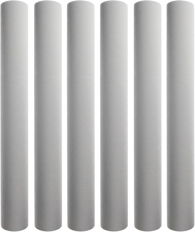 Tier1 10 Micron 20 Inch x 2.5 Inch | 6-Pack Spun Wound Polypropylene Whole House Sediment Water Filter Replacement Cartridge | Compatible with Pentek PD-10-20, Hydronix SDC-25-2010, Home Water Filter