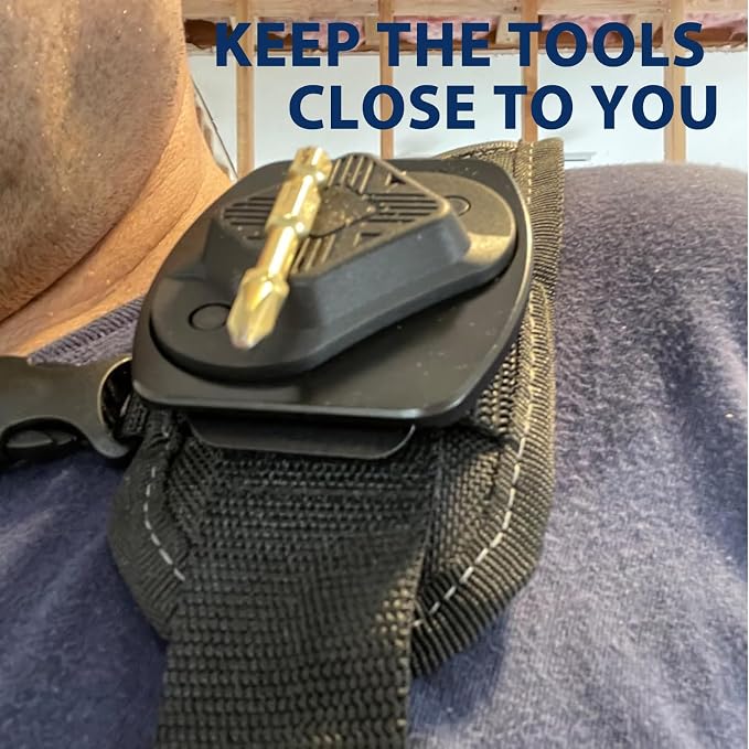 Magnetic Tool Holder for Belt, Strong Magnet Tool Clip for Men, for Dad, Heavy Duty Magnetic Belt Clip Holds Hammers, Screws, Nails, Screwdrivers, Wrenches, Cool Gadgets for Men
