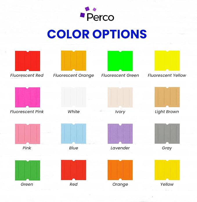 Custom Price and Date Labels - 180,000 Price Marking Labels for Perco Pro 2 Line Guns - Choose Color, Font and Imprint - 240 Rolls, 30 Sleeves - Made in USA