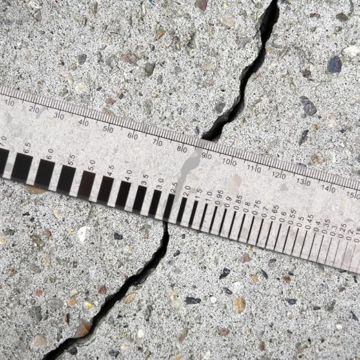 Concrete Crack Width Gauge, Standard Crack Gauge Width Ruler Width Crack Gauge