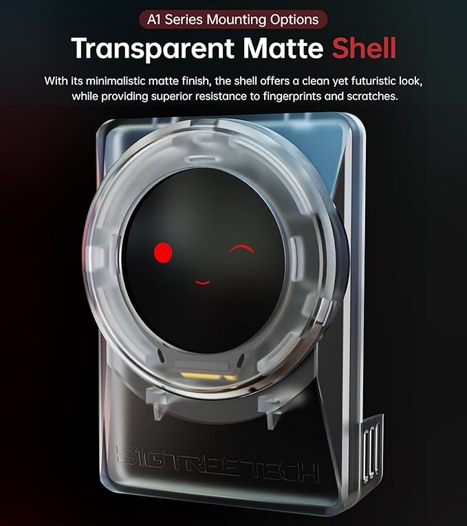 BIGTREETECH Panda KNOMI UI with Transparent Matte Shell, Toolhead Upgrade Kit for Bambu-Lab A1/A1 Mini/A2L Plug and Play, Provide Customized Shell Model Files (Print it Yourself) for P1S/P1P/X1C/X1E